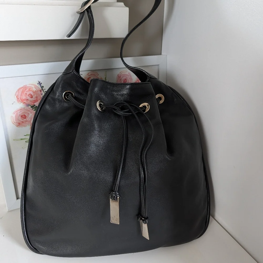 🖤 Vintage Y2K Gucci 001-4030 Genuine Smooth Leather Shoulder Satchel Bag, Black - Picture 3 of 16